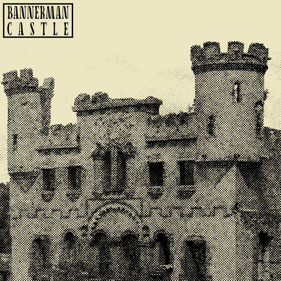 a halftone image of Bannerman castle