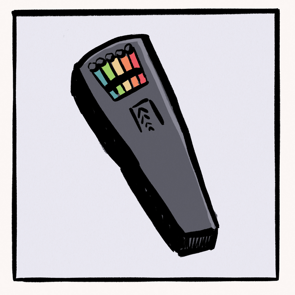 an animated sketch of a K2 meter