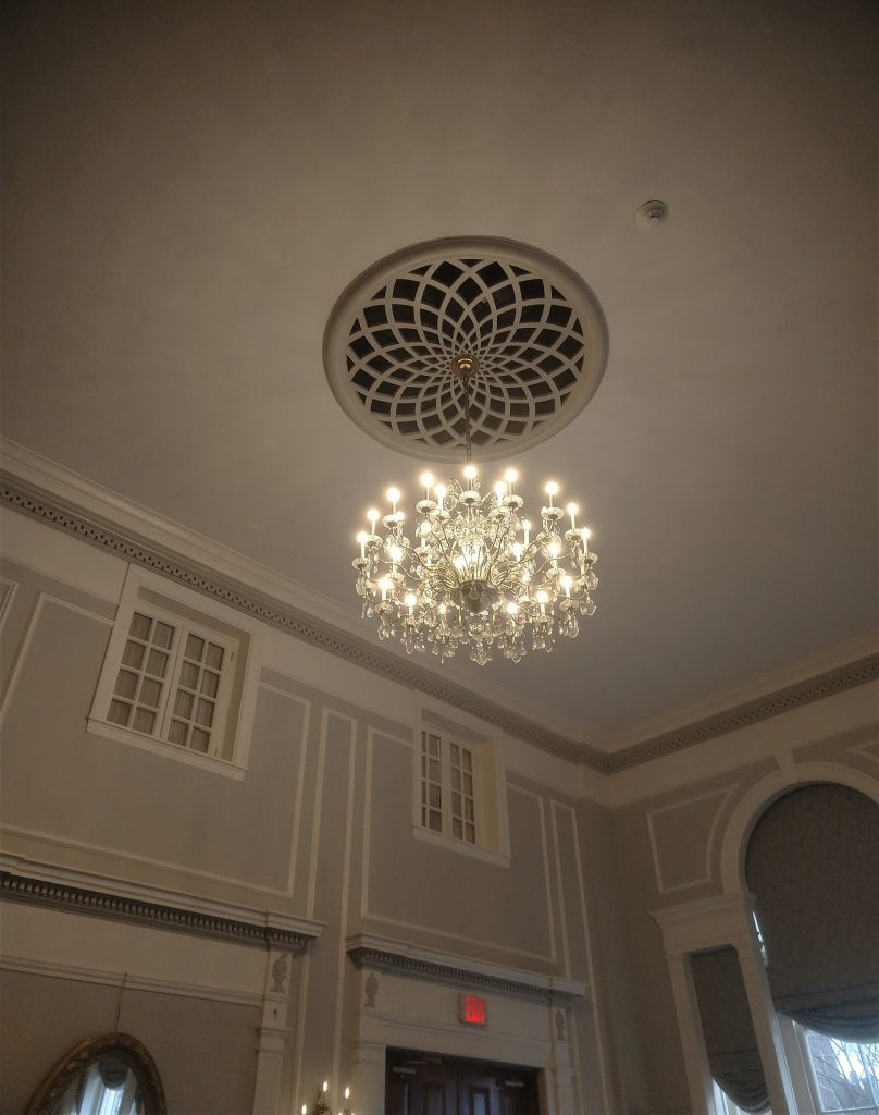 Chandelier in the Hawthorne Hotels' Grand Ballroom