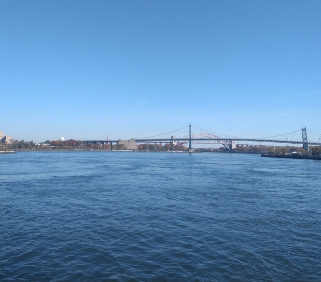 The Hell Gate, with the RFK and Hell Gate Bridge in the distance
